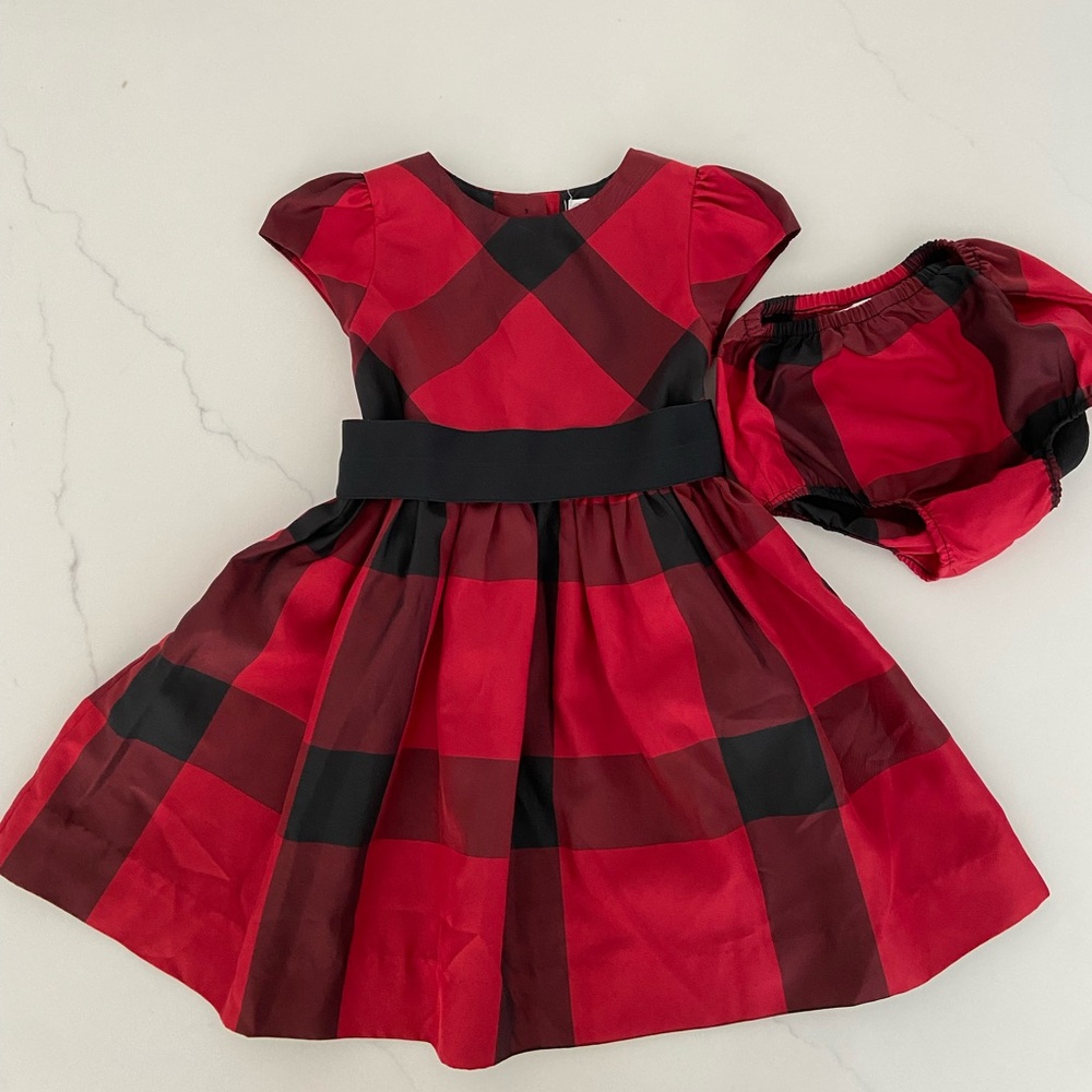 Ralph Lauren Red and Black Checkered Kids Dress 24m